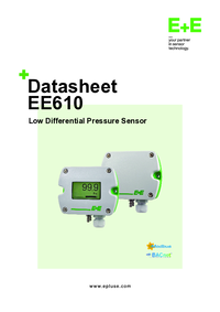 Thumbnail of document Data Sheet - EE610 - Low Differential Pressure Sensor